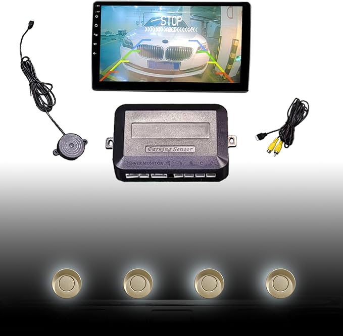 LCD Parking Sensor Kit - Displays Data on Original Screen, Easy Rear Installation, Compatible with All Camera Formats (AHD, C