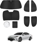 6PCS Window Shades for Toyota Camry 2025 Accessories – Full Coverage Sun Shade for Side Windows, Rear Triangular & Windshield – UV Protection & Privacy for Camping, Napping, Relaxing