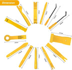 GOOACC 13PCS Nylon Trim Removal Tool Set for Bumper Fastener Rivet Clips Car Door Clip Panel Audio Video Dashboard Dismantle 