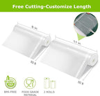 Bonsenkitchen Vacuum Sealer Bags Rolls, 11in x 50ft & 8in x 50ft Durable Food Sealer Bags, Commercial Grade, Heavy Duty, BPA 