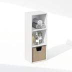 Furinno Reed Closet Organizers and Storage, 3-Tier Closet Organizer, Open Shelf Closet Storage, for Wardrobe, Bedroom, Living