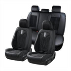 Coverado Car Seat Covers Full Set, 5 Seats Universal Seat Covers for Cars, Breathable Fabric& Faux Leather Auto Seat Cushions