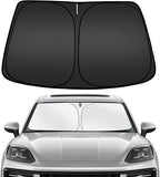 ARISMOTOR Windshield Sun Shade for Porsche Cayenne 2019-2025, Custom Fit Foldable Front Window Sunshade Sun Visor Protector, Block UV Rays Keep Your Car Cooler