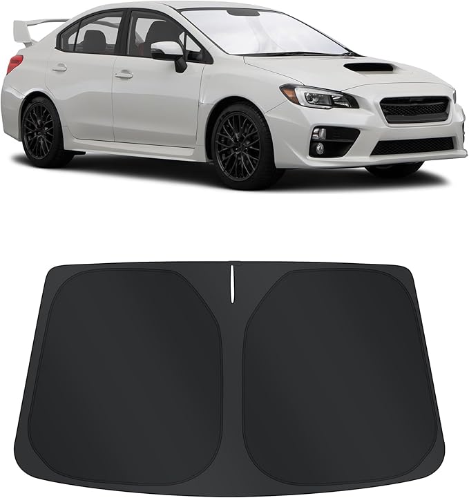 TINGLU Sun Shade for Subaru Impreza WRX/WRX STI 2008-2015 Accessories Windshield Sun Shade Window Shade UV Rays Protection Sun Visor Cover with Steering Wheel Sunshade Storage Bag
