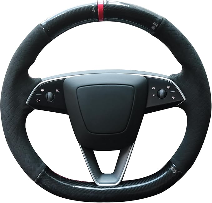 MEWANT DIY Stitching Steering Wheel Cover Wrap for Tesla Model 3 Highland 2023-2025/Model Y 2025 Highland for Tesla Model 3/Model Y Accessories