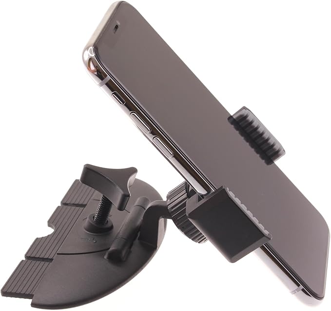 Car Mount CD Slot Holder Compatible with Motorola Moto G Play (2024,2023,2021), Cradle Swivel Dock Strong Grip CD Player Slot