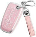 For Ford Key Fob Cover with Keychain, Soft TPU Key Case Shell Full Protection for Ford Explorer Fusion Escape Edge Expedition