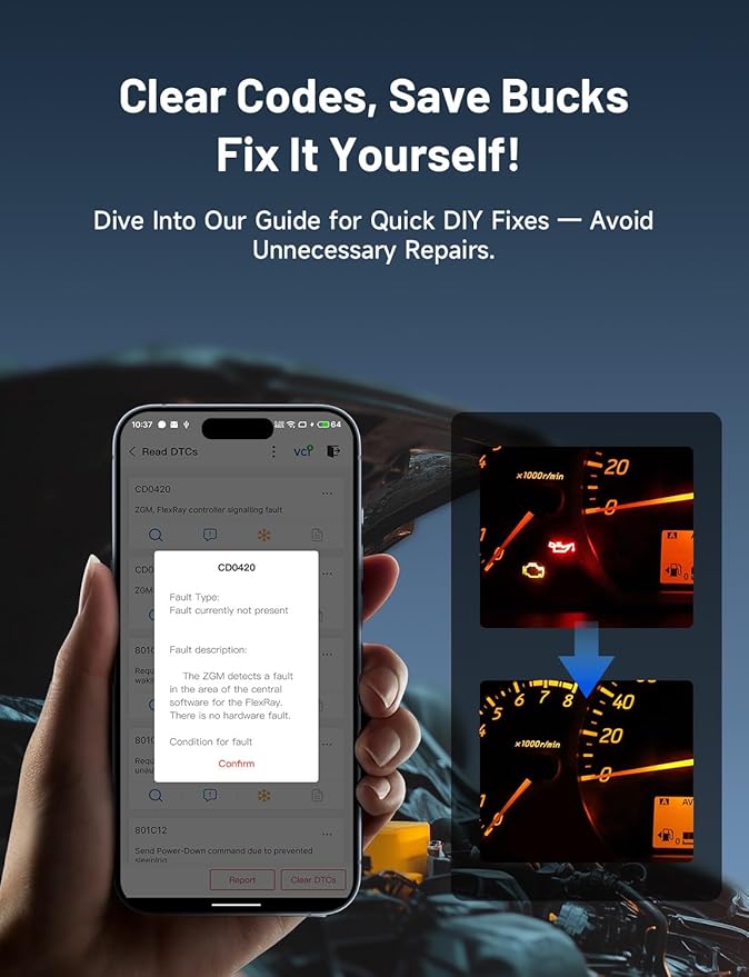 TOPDON TopScan Lite OBD2 Scanner Bluetooth, Bi-Directional Scanner Wireless All System Diagnostic Tool for iOS & Android, 8+