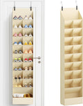 Lifewit 10 Tier Over the Door Shoe Organizer with 19 Large Deep Pockets, Fabric Hanging Shoes Shelf for Closet, Dorm Storage,