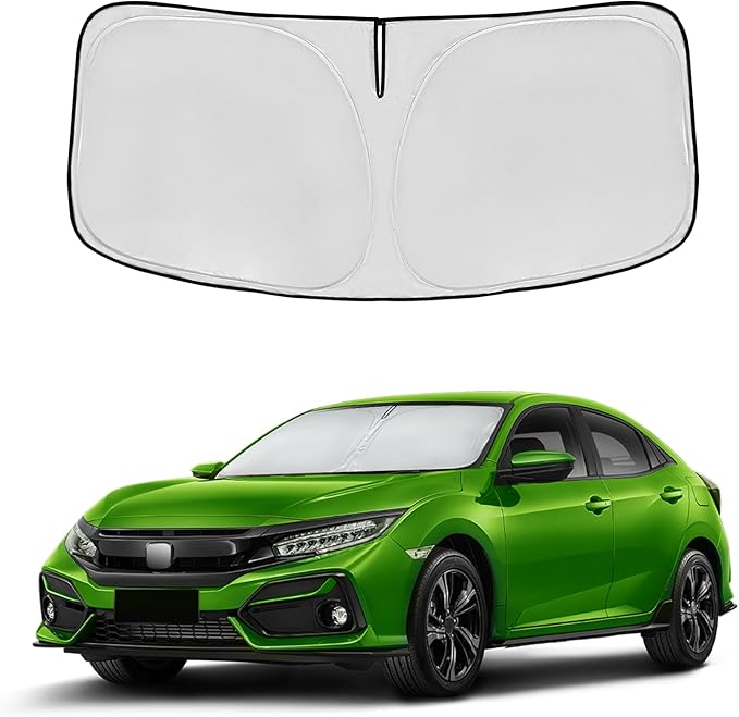 Windshield Sun Shade for Honda Civic 2016-2021 Accessories 4-Layer 240T Front Window Shade Custom Fit Civic Sun Visor Foldable Shade Blocks UV Rays