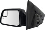 TRQ Driver & Passenger Side Power Heated Mirror Set Paint to Match Spotter Glass with Puddle Light Compatible with 2011-2014 