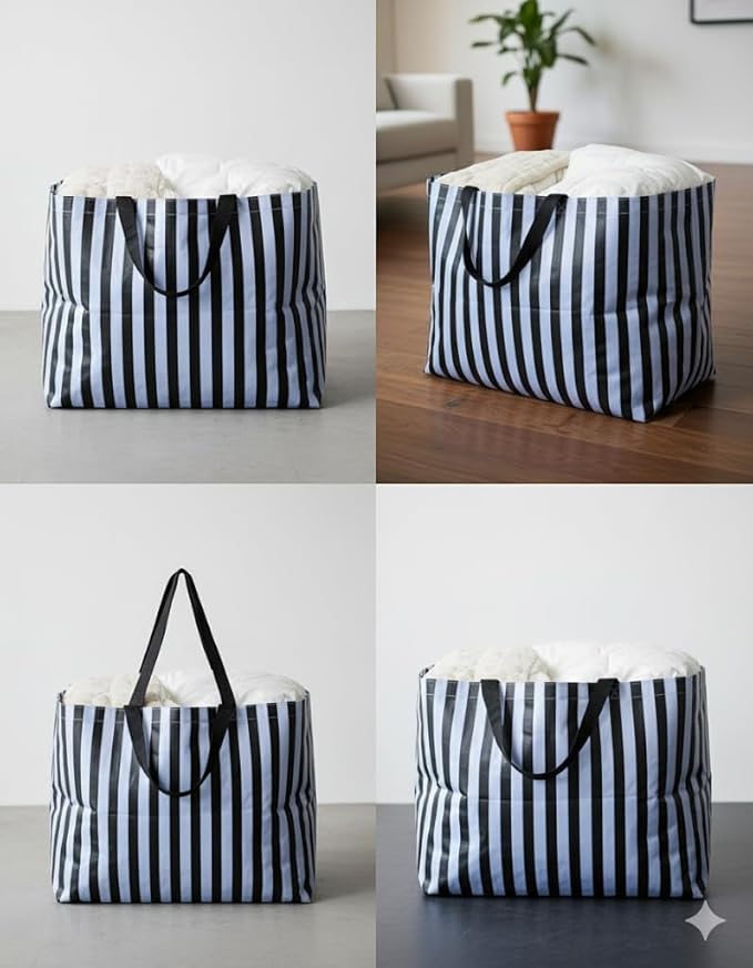 Reusbale shopping bags, extra large and heavy duty - 4 pcs