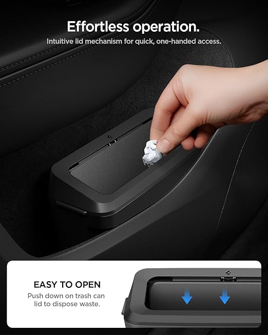 Spigen Door Pocket XL Car Trash Can [with Magnetic Lid] Waterproof Door Pocket Organizer 2025 2026 Tesla Model Y Juniper Premium & Performance Accessories - Driver Side Only