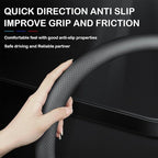 Tricolor Stripes D-Type Steering Wheel Cover, Cute Steering Wheel Cover for Women, 14.5-15 Inch Non-Slip Breathable Microfibe