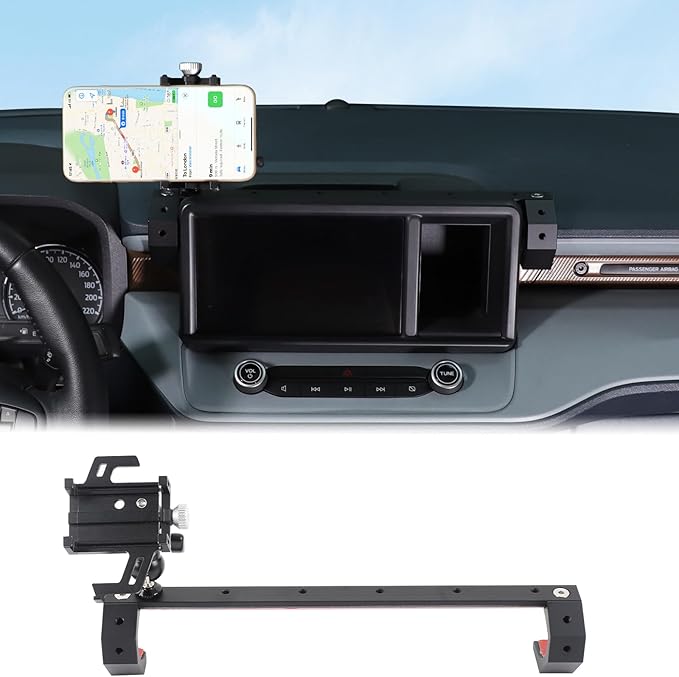 Aunginsy Dashboard Phone Mount Compatible with Ford Maverick 2022-2024, 8-inch Navigation Screen Upper Panel Fixed Clip 360° Rotation Mobile Phone Holder for Most Cell Smartphone Bracket Accessories