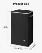 SOLEDI Slim Laundry Hamper with Lid, Narrow Laundry Basket with Removable Bags, Dirty Clothes Hamper with handle, Small Hampe