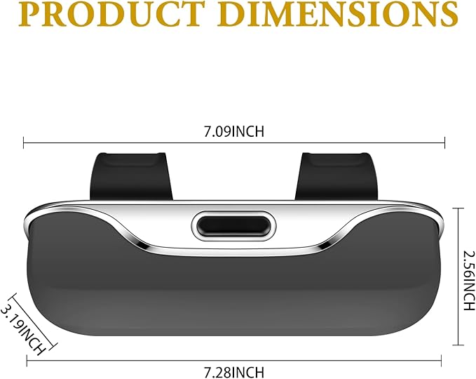 Sunglass Holder for Car Visor Clip, Car Visor Glasses Case, Vehicle Visor Accessories Organizer Box, Suitable for Truck, SUV and Sedan to Place Glasses (gray)