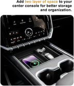 ECOZEN 2026 Acadia Center Console Organizer - For 2024-2026 GMC Acadia Under Screen Organizer Storage Tray - Compatible with 2024-2026 GMC Acadia(Elevation/AT4) Accessories ABS - Not Fit Denali Trim