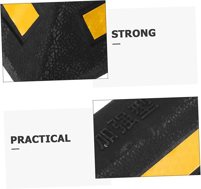 PartyKindom Rubber Parking Stopper Garage Parking Aid for Vehicles Compact Design for Easy Installation for Schools Malls