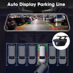 Upgraded 10'' Rear View Mirror Camera Mirror Dash Cam Front and Rear 1080P Backup Camera Full Touch Screen w Loop Recording, 