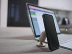 The Original Dual Magnetic Movable Phone Holder and Tablet Mount (Silver)