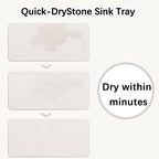 NiuYichee 2 Pcs Water Absorbing Stone Trays, Kitchen/Bathroom Sink Soap Dish, Diatomite Tray Used for Hand Soap & Cosmetic Bo