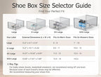 Kuject XX-Large Shoe Storage Boxes Organizers Clear Plastic Stackable 12 Pack, Shoe Rack & Holder Substitute, Sneaker Contain