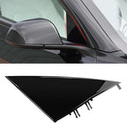 Jaronx Compatible with Tesla Mirror Triangle Cover Model 3 2017-2024, 1130656-00-D Model 3 Passenger Side Mirror Triangle Trim, A-Pillar Applique Mirror Triangle Panel For Tesla Model 3 Accessories