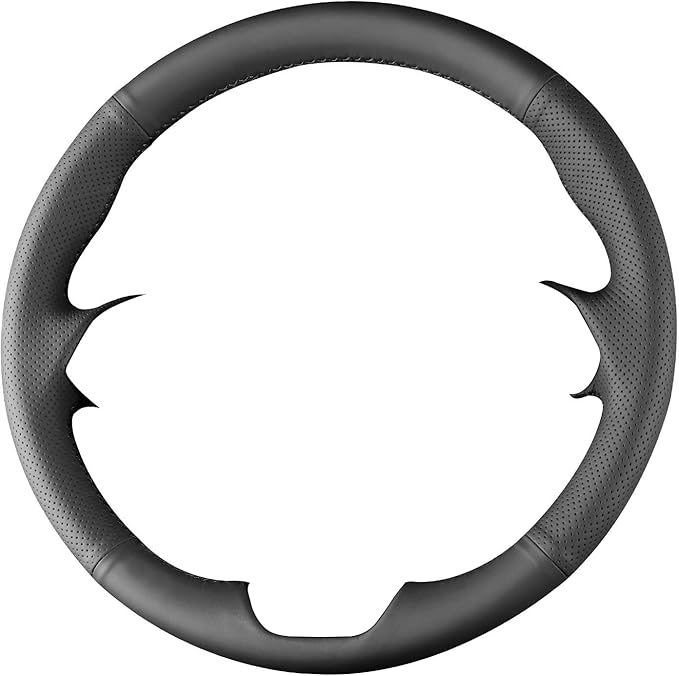 Hand Sewn Microfiber Leather Steering Wheel Cover on Wrap,Fit for 2017 2018 Mazda 3/2017-2020 Mazda CX-5 Mazda 6/2016-2020 CX-9/2018 2019 2020 CX-3