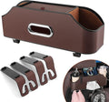 Car Seat Back Organizer - Stylish & Functional Storage for Family Adventures - Cup Holders, Tissue Box & Hooks - Perfect for Kids, Road Trips & Travel (Brown)