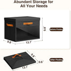 Homsorout Large Storage Bins with Lids - 3 Pack Foldable Decorative Organizers with Clear Windows & Handles, Cube Storage Org