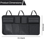 Car Trunk Organizer, Large Capacity 600D Oxford Cloth Vehicle Storage Bag with 8 Pocekt, Automotive Backseat Hanging Cargo