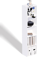 5 Cube Storage Organizer,Wooden 5-Tier Open Shelf Bookshelf,Versatile Storage Cubes for Living Room，Bedroom,Home Office, (Whi