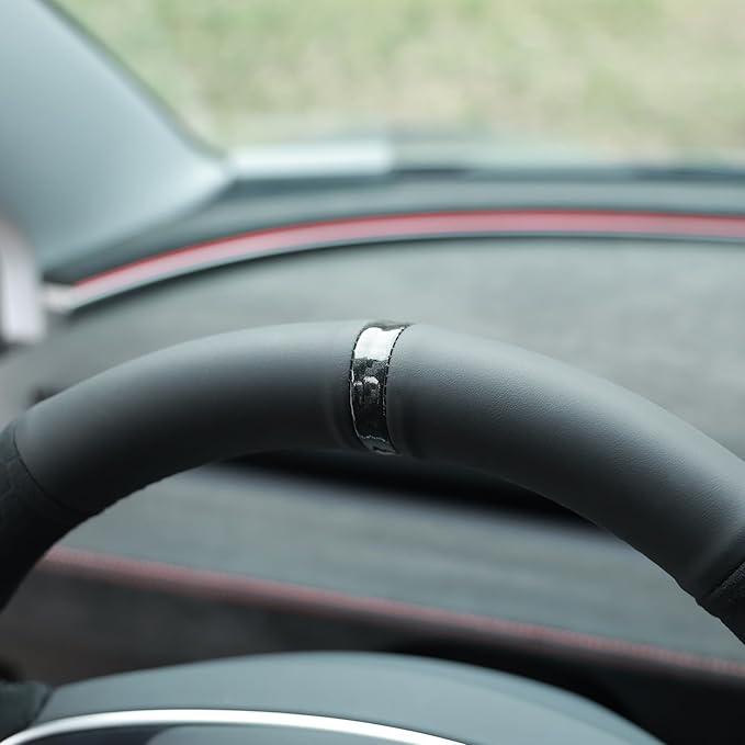 MEWANT DIY Stitching Steering Wheel Cover Wrap for Tesla Model 3 Highland 2023-2025/Model Y 2025 Highland for Tesla Model 3/Model Y Accessories
