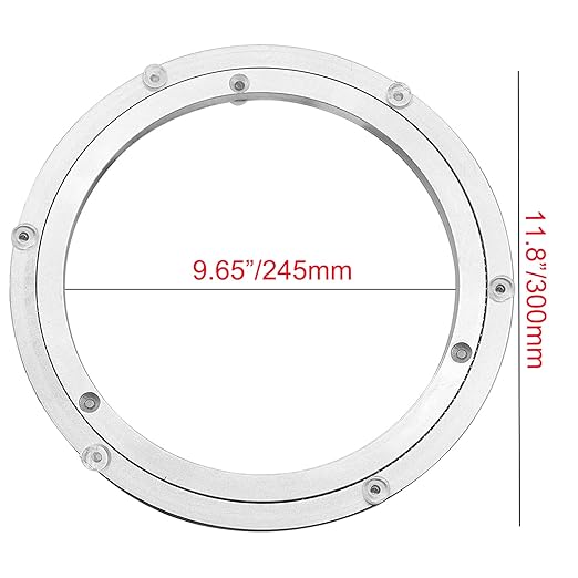 Aluminium Alloy Turntable Bearing, Heavy Duty Swivel Turntable Lazy Susan Rotating Bearing Turntable Round Dining Table Smoot