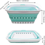 SAMMART 42L (11 gallon) Collapsible Plastic Laundry Basket - Foldable Pop Up Storage Container/Organizer - Space Saving Hampe