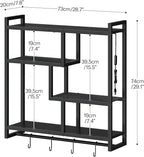 HOOBRO Gaming Floating Shelves with LED Lights, 28.7" LED Wall Mounted Shelf, 4-Tier Floating Wall Shelf for Storage, Display
