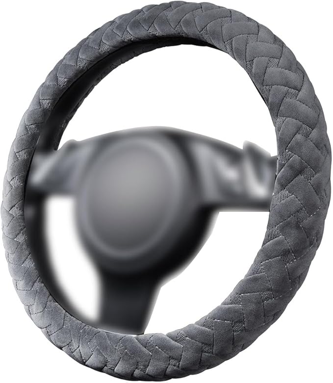 Flying Banner car Steering Wheel Cover Massage Velvet Warm Universal Size 15 inches SUV Truck Anti Slip Odorless Summer Winte