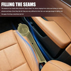 2PCS Car Seat Gap Filler Organizer, Console Side Organizer, Seats Gap Organizer with Phone Holder, Multifunctional Car Seat Filler Gap Space Prevents Things Dropping for Most Vehicles (Beige)