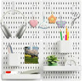 White Pegboard Combination Kit, Wall Organizer Pegboard, Modular Hanging, Peg Boards and Accessories Modular Hanging, Garage 