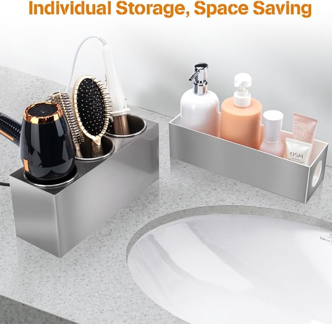 GFWARE Hair Tool Organizer - Bathroom Vanity Organizers and Storage, Hair Styling Accessories Hot Tools Organizer Hair Dryer,