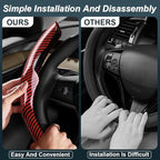 Carbon Fiber Steering Wheel Cover 3PCS, Non-Slip Grip for Universal Cars,Fit for 14–16 Inch Wheels, Interior Accessories for 