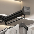 Pull-Out Clothes Rail, Extendable Clothes Hanger, Closet Clothes Rod, Aluminum Alloy Valet Rod, Damping Slide Rail, Bearing W