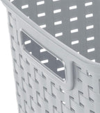 Sterilite 6-Pack Tall Weave Basket, Woven Plastic Storage Baskets for Organization, Cement Gray - Organizing Bin Containers w