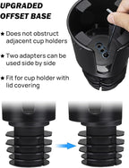 JOYTUTUS Upgraded Car Cup Holder Expander with Offset Base, Compatible YETI Ramblers, Hydro Flask, Large for Hold 18-40 oz Bo
