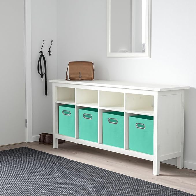 ShellKingdom Storage Bins, Foldable Fabric Storage Cubes And Cloth Storage Organizer Drawer with Metal Handle For Closet And 