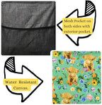 NGIL Extra Large Utility Tote Reusable Grocery Bag Oversized Collapsible for Groceries, Storage, Picnic, Beach (Spring Cow)