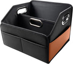 Noaman Car Organizer - 2025 Upgraded Leather Car Storage Organizer for Front Back Seat or Floor with 3 Metal Handles 6