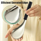 Serrated Ice Crusher Spoon,Multipurpose Metal Ice Scoop Ice Cream Scoop for Smoothies Shaved Ice Frozen Cocktails,Fruit Corer