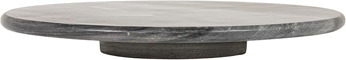 Creative Co-Op Round Marble Lazy Susan, Grey